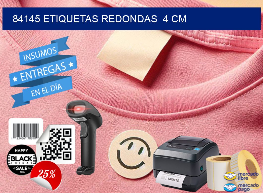 84145 ETIQUETAS REDONDAS  4 CM