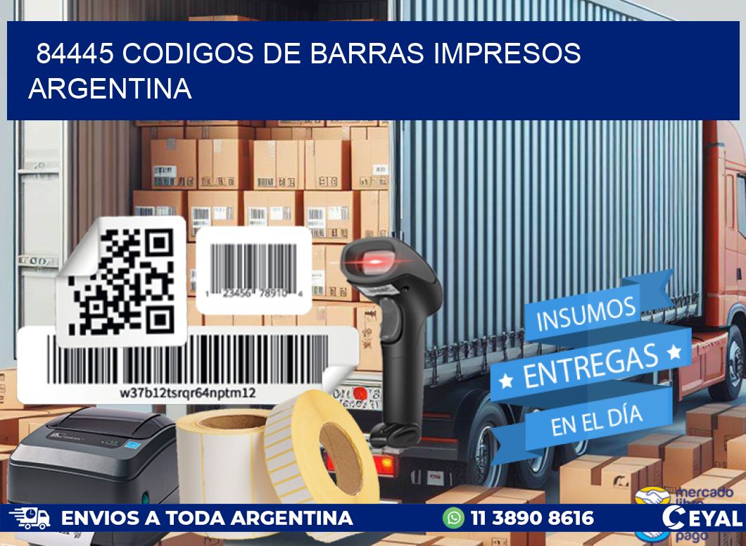 84445 Codigos de barras impresos Argentina