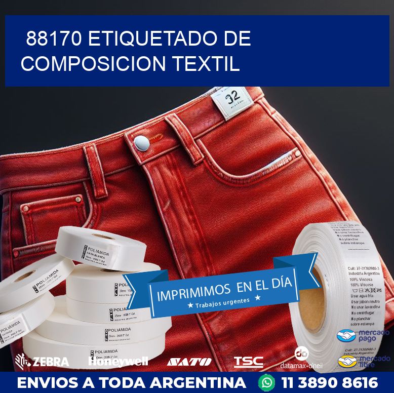 88170 ETIQUETADO DE COMPOSICION TEXTIL