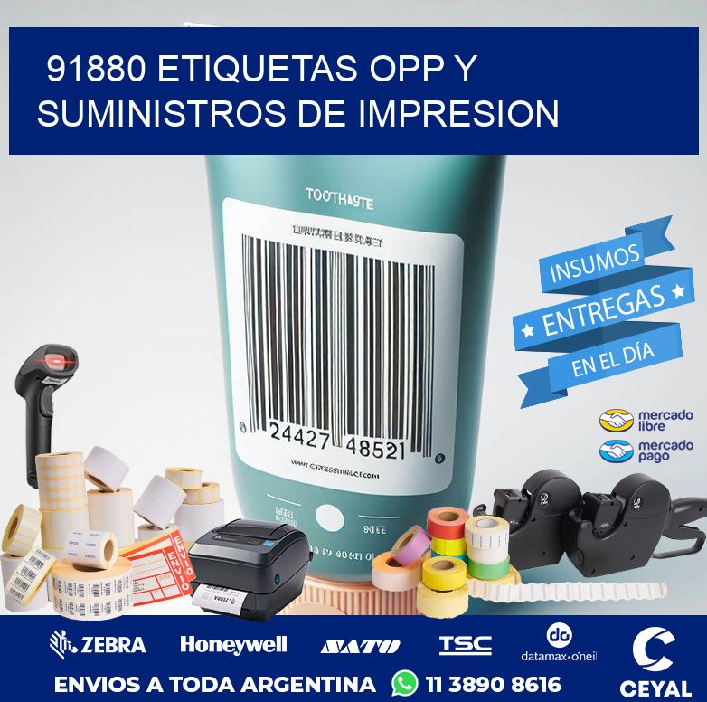 91880 ETIQUETAS OPP Y SUMINISTROS DE IMPRESION