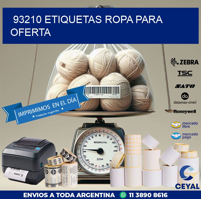 93210 ETIQUETAS ROPA PARA OFERTA
