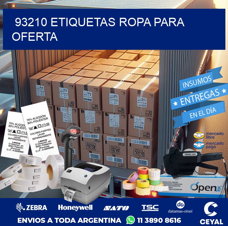 93210 ETIQUETAS ROPA PARA OFERTA