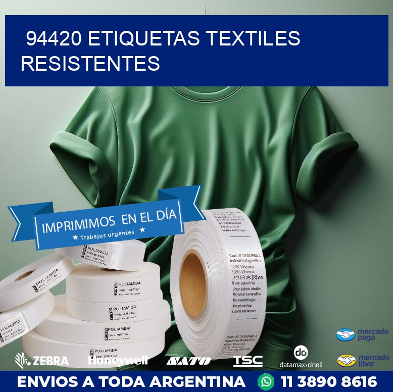 94420 ETIQUETAS TEXTILES RESISTENTES