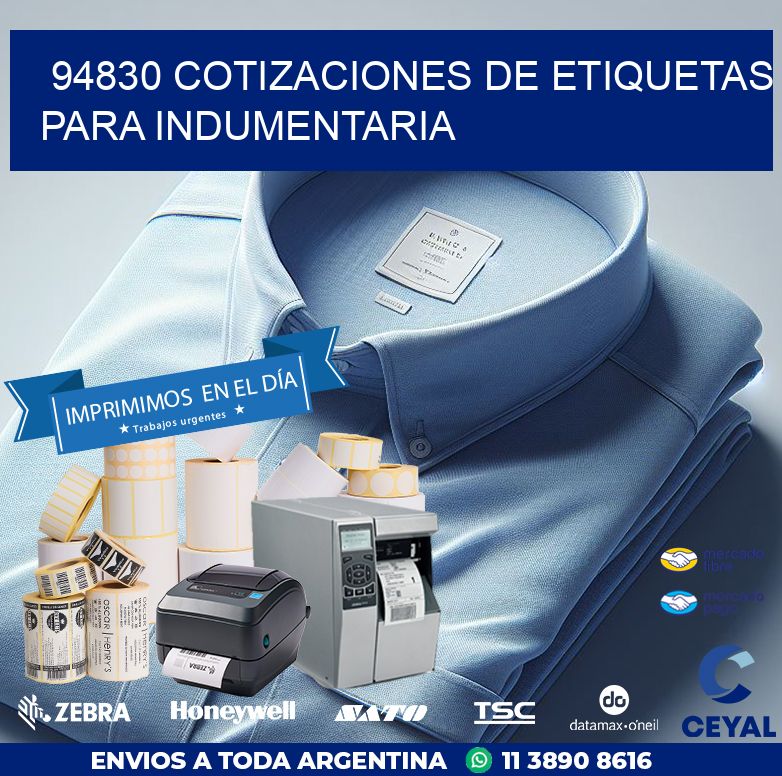 94830 COTIZACIONES DE ETIQUETAS PARA INDUMENTARIA