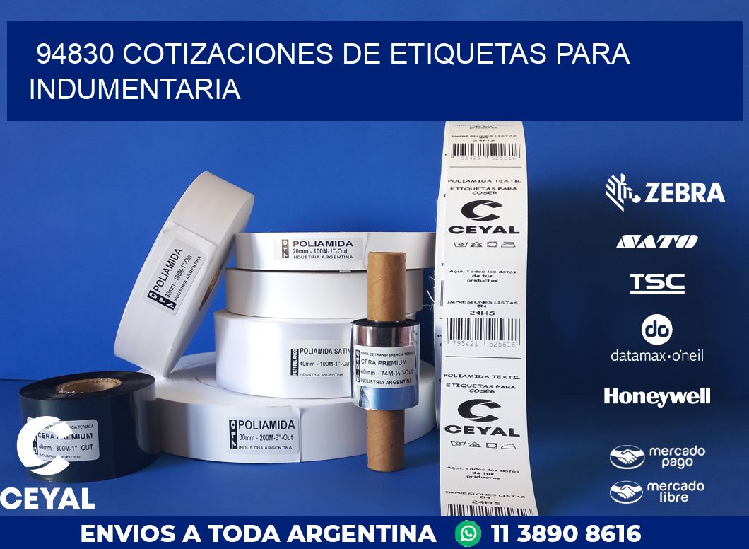 94830 COTIZACIONES DE ETIQUETAS PARA INDUMENTARIA