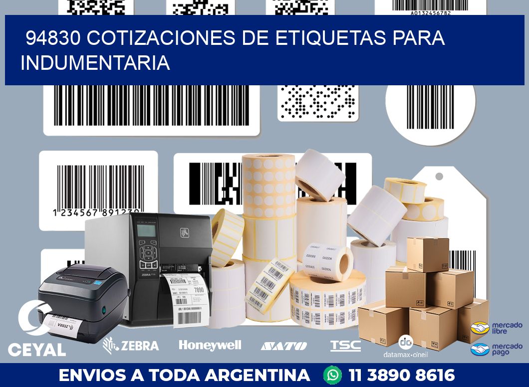 94830 COTIZACIONES DE ETIQUETAS PARA INDUMENTARIA