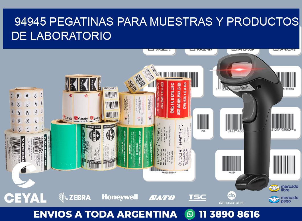 94945 PEGATINAS PARA MUESTRAS Y PRODUCTOS DE LABORATORIO