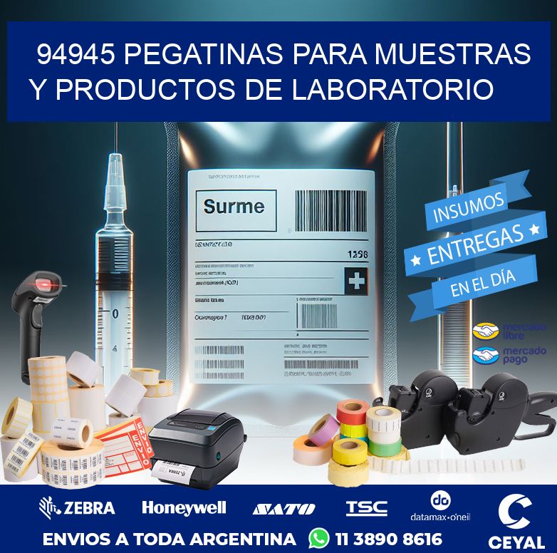 94945 PEGATINAS PARA MUESTRAS Y PRODUCTOS DE LABORATORIO