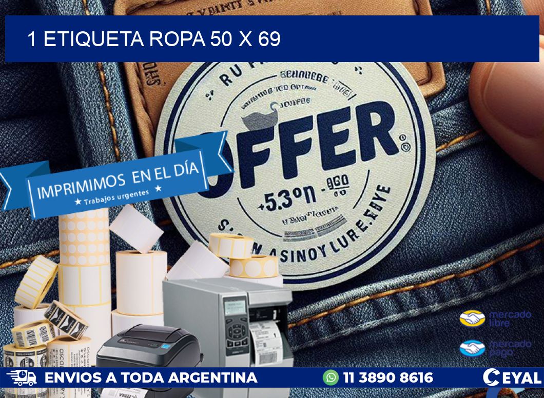 1 ETIQUETA ROPA 50 x 69