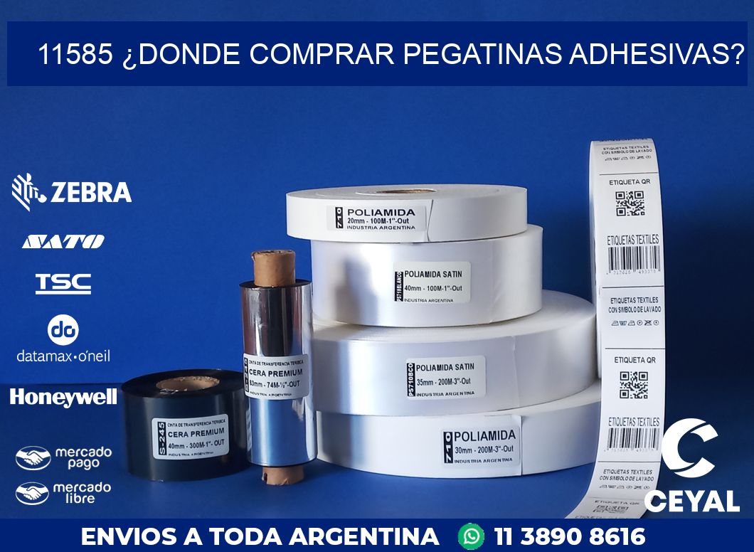 11585 ¿DONDE COMPRAR PEGATINAS ADHESIVAS?