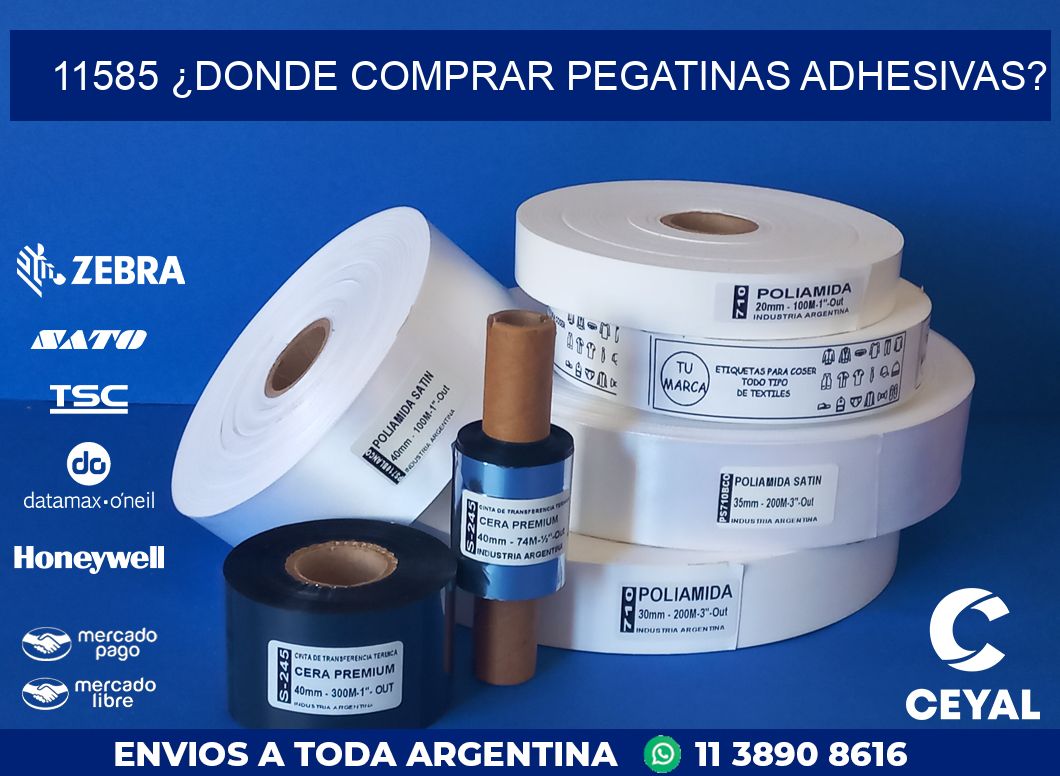 11585 ¿DONDE COMPRAR PEGATINAS ADHESIVAS?
