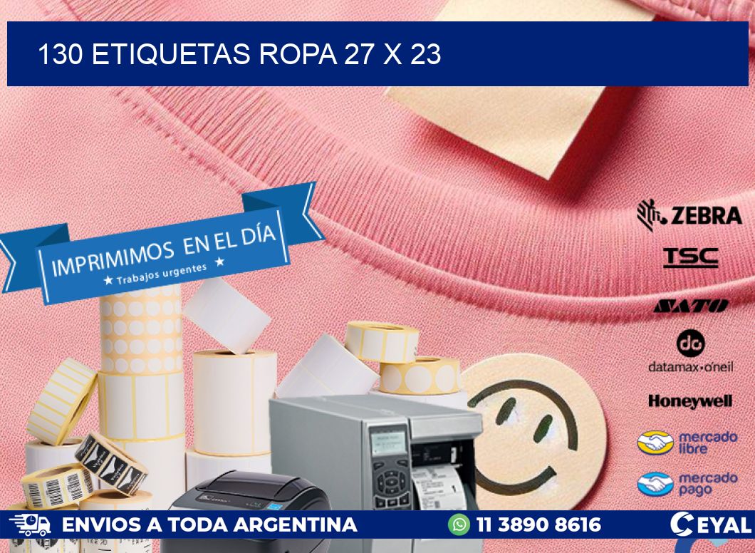 130 ETIQUETAS ROPA 27 x 23