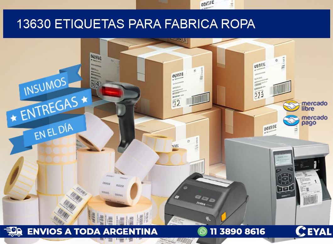 13630 ETIQUETAS PARA FABRICA ROPA