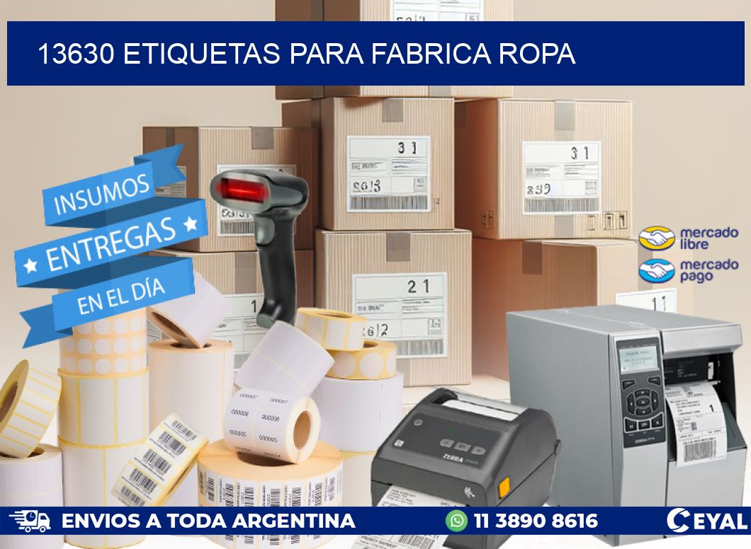 13630 ETIQUETAS PARA FABRICA ROPA