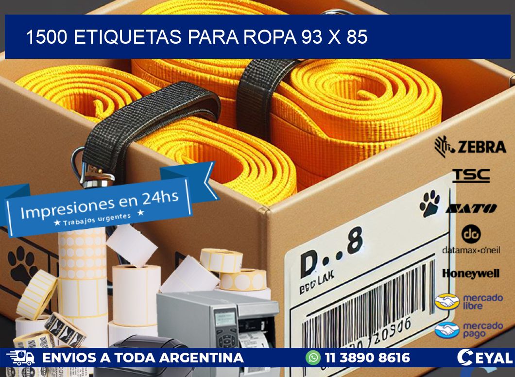 1500 ETIQUETAS PARA ROPA 93 x 85
