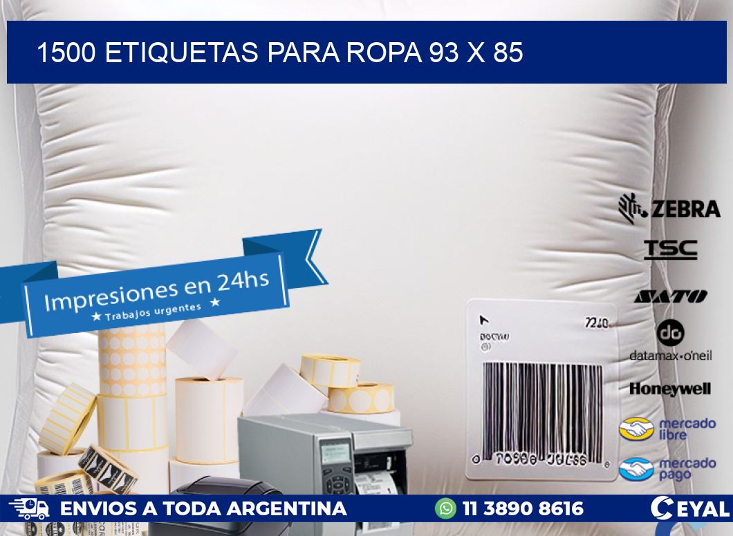 1500 ETIQUETAS PARA ROPA 93 x 85
