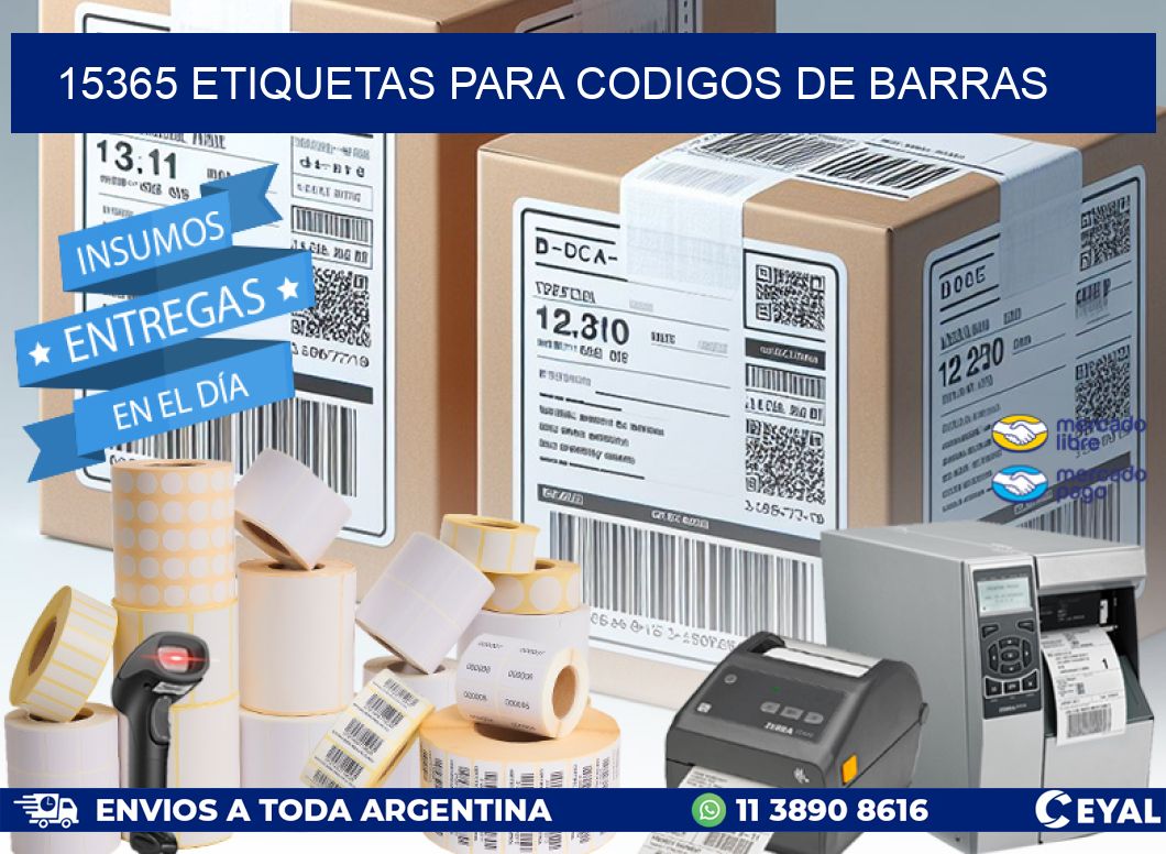 15365 ETIQUETAS PARA CODIGOS DE BARRAS