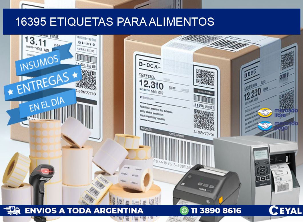 16395 ETIQUETAS PARA ALIMENTOS