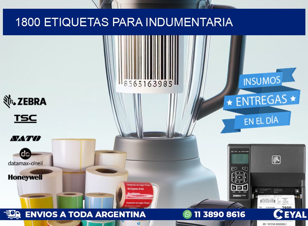 1800 ETIQUETAS PARA INDUMENTARIA