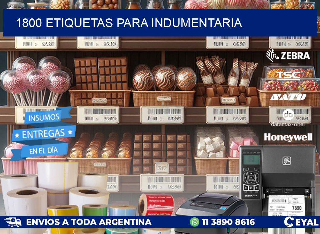 1800 ETIQUETAS PARA INDUMENTARIA