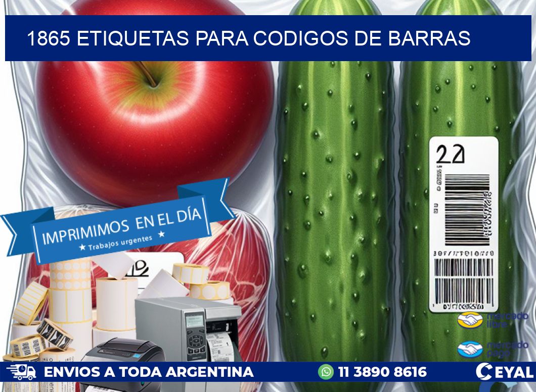 1865 ETIQUETAS PARA CODIGOS DE BARRAS