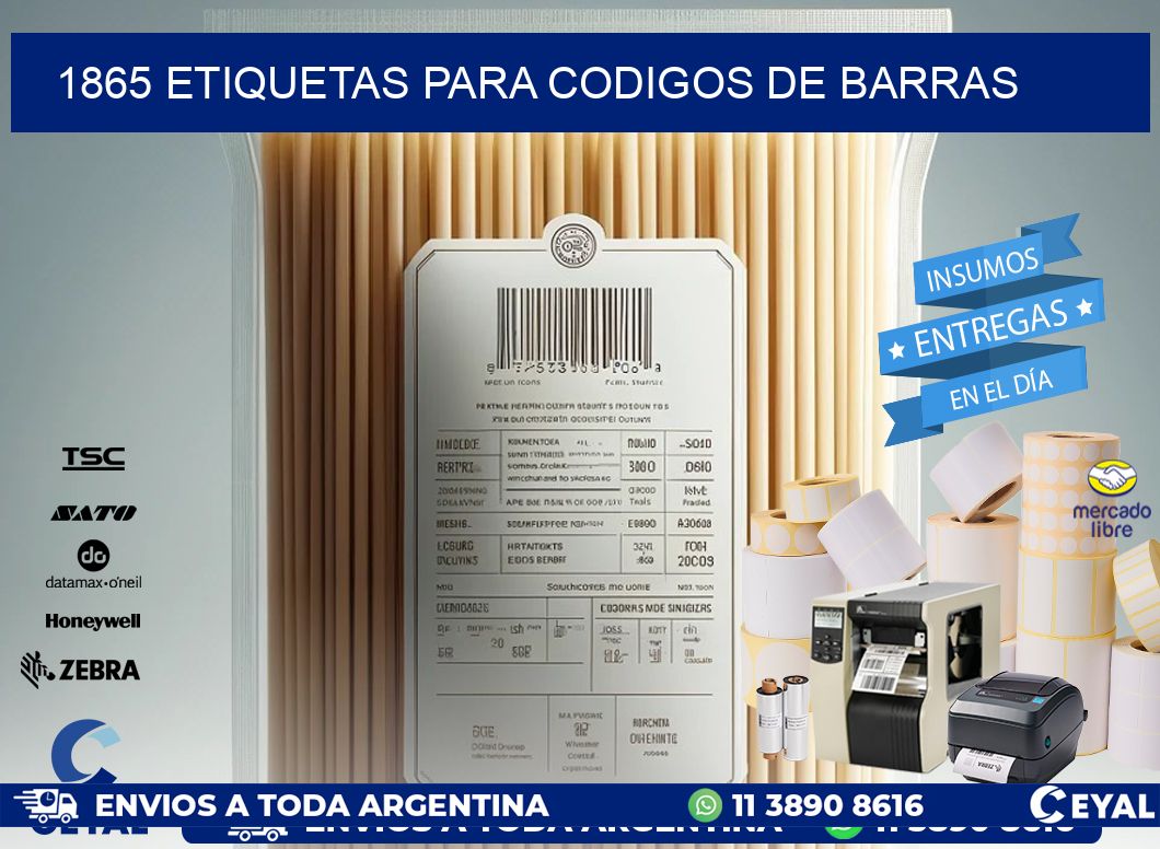 1865 ETIQUETAS PARA CODIGOS DE BARRAS