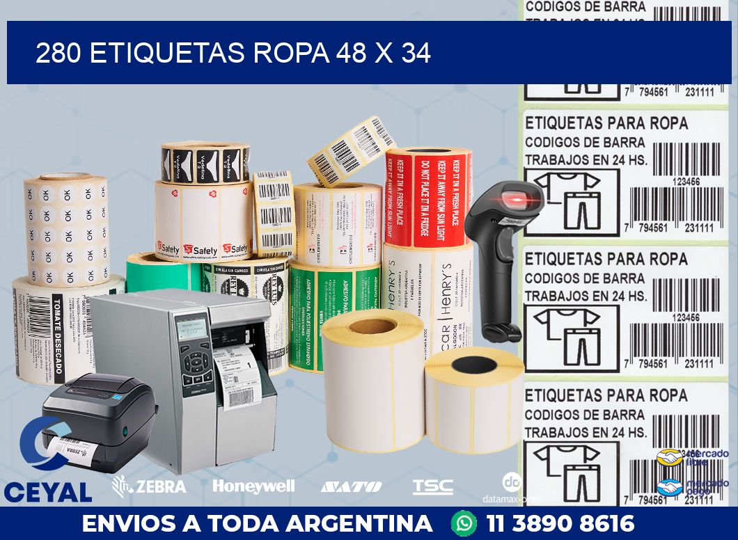 280 ETIQUETAS ROPA 48 x 34
