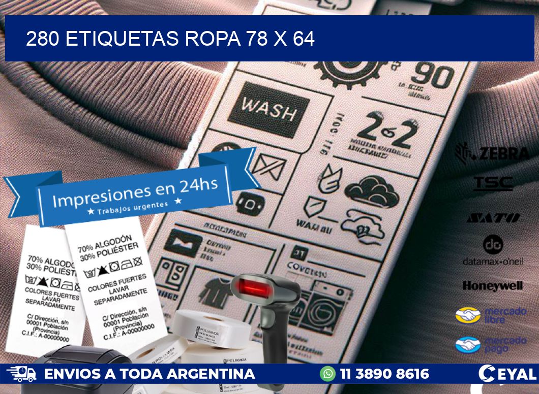 280 ETIQUETAS ROPA 78 x 64