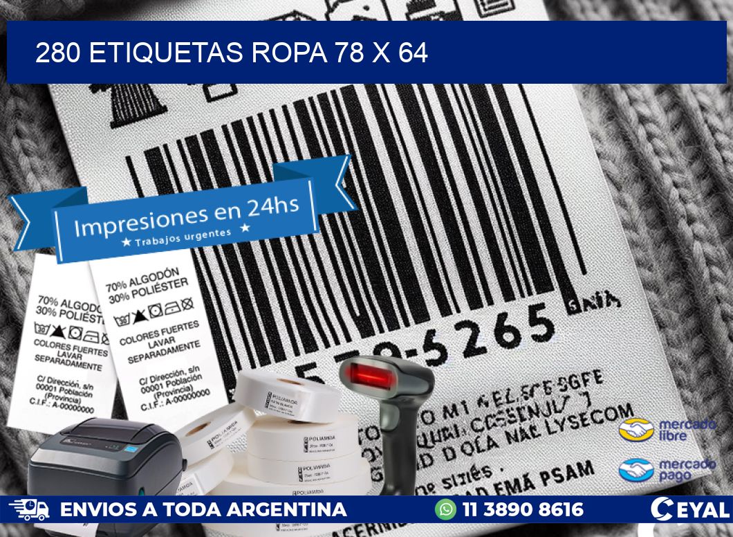 280 ETIQUETAS ROPA 78 x 64