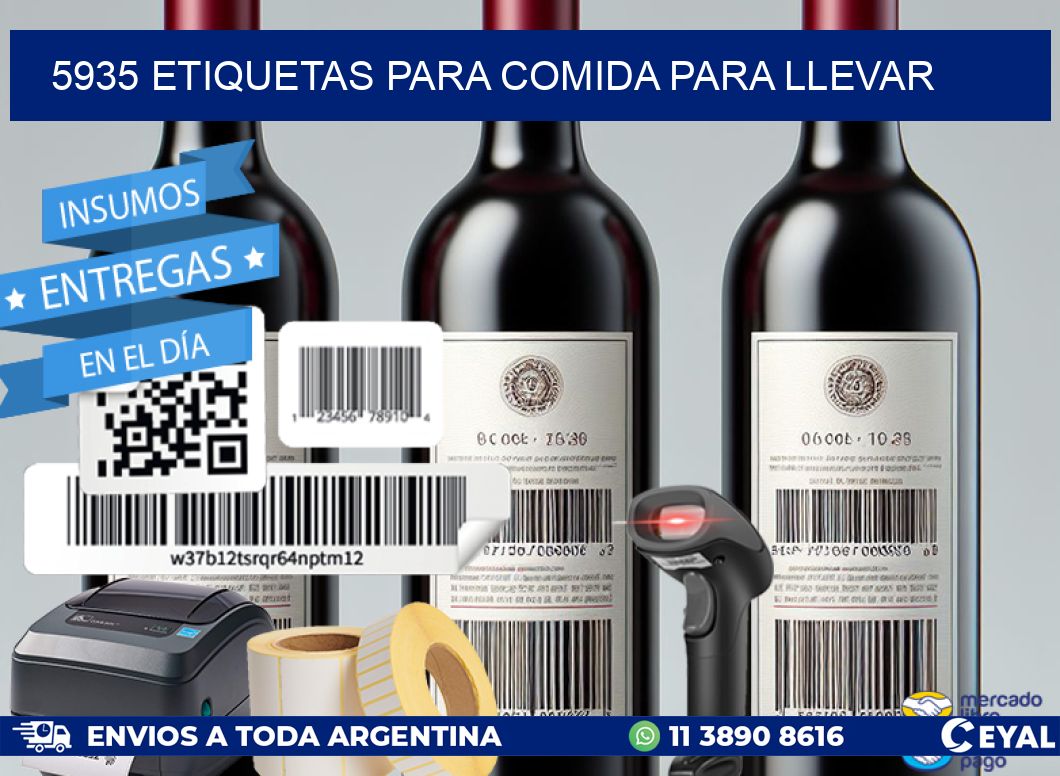 5935 ETIQUETAS PARA COMIDA PARA LLEVAR