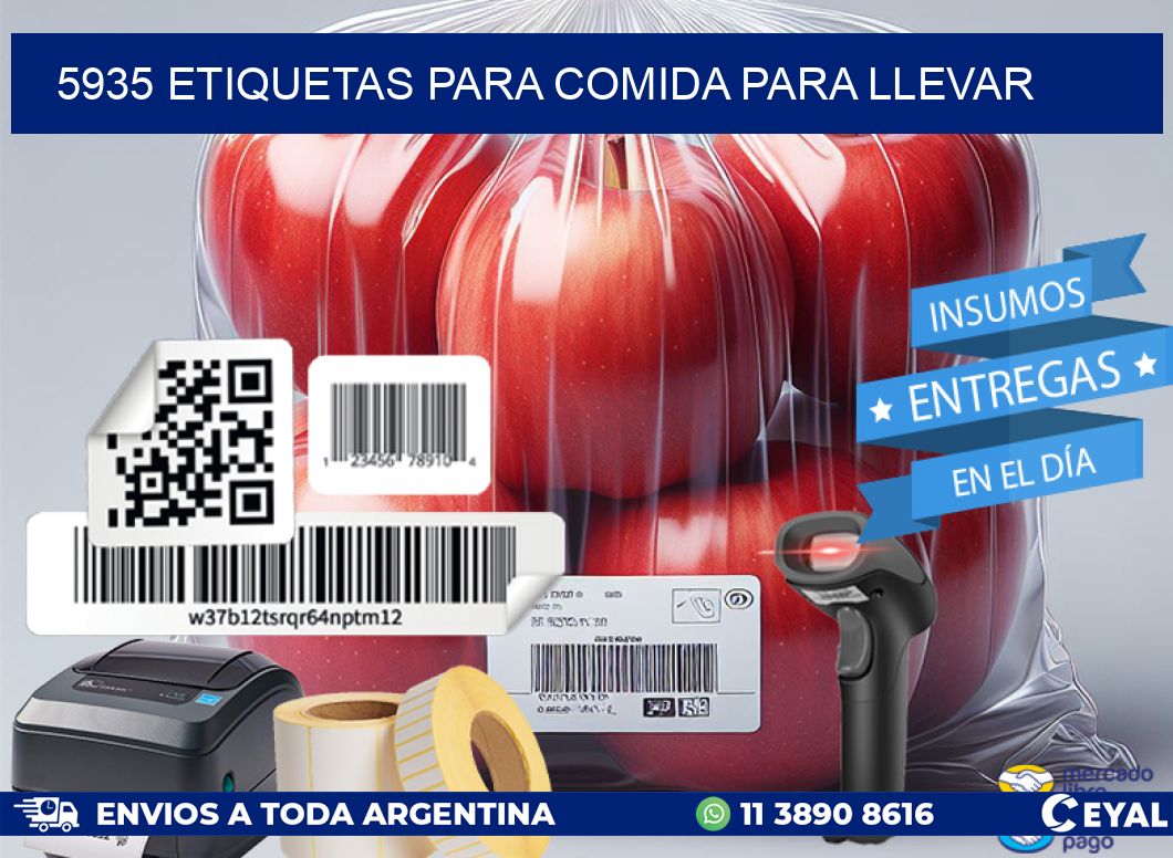 5935 ETIQUETAS PARA COMIDA PARA LLEVAR
