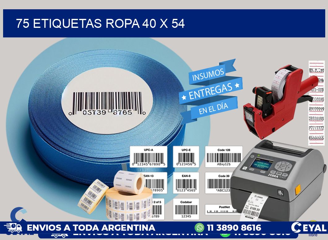 75 ETIQUETAS ROPA 40 x 54