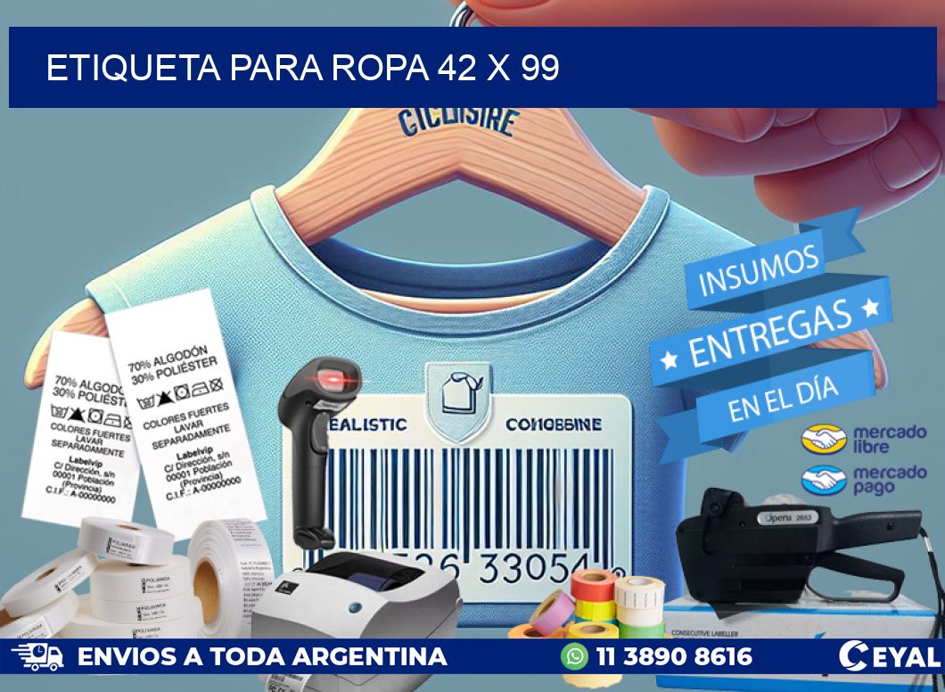 ETIQUETA PARA ROPA 42 x 99