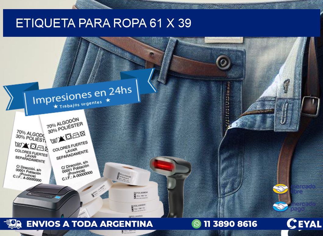 ETIQUETA PARA ROPA 61 x 39