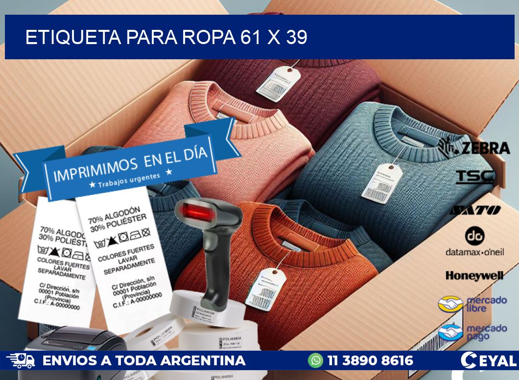 ETIQUETA PARA ROPA 61 x 39