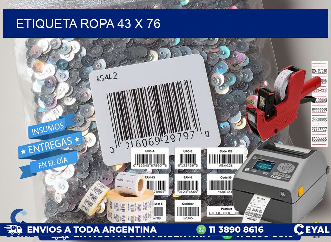 ETIQUETA ROPA 43 x 76