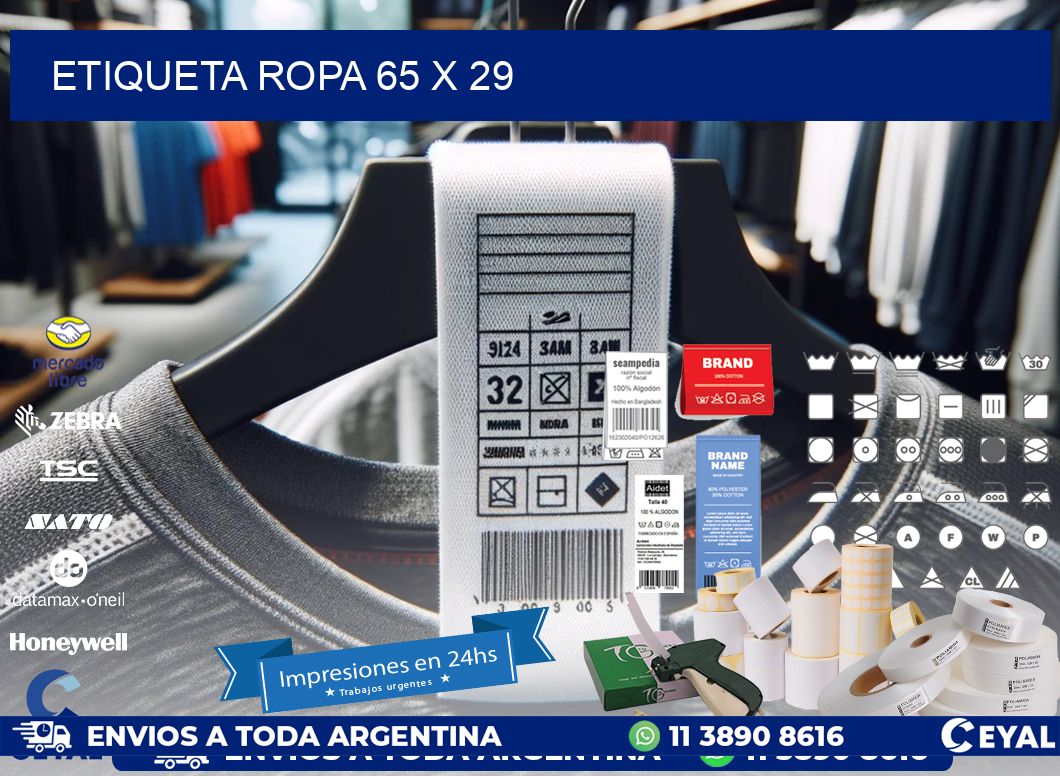 ETIQUETA ROPA 65 x 29