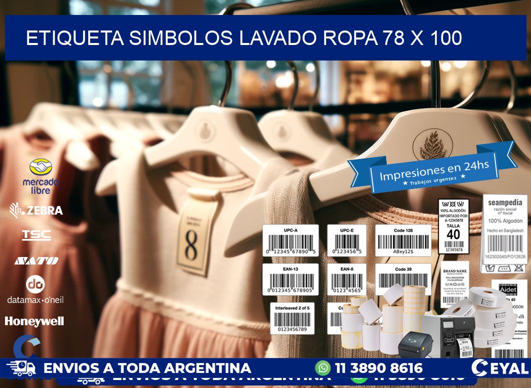 ETIQUETA SIMBOLOS LAVADO ROPA 78 x 100