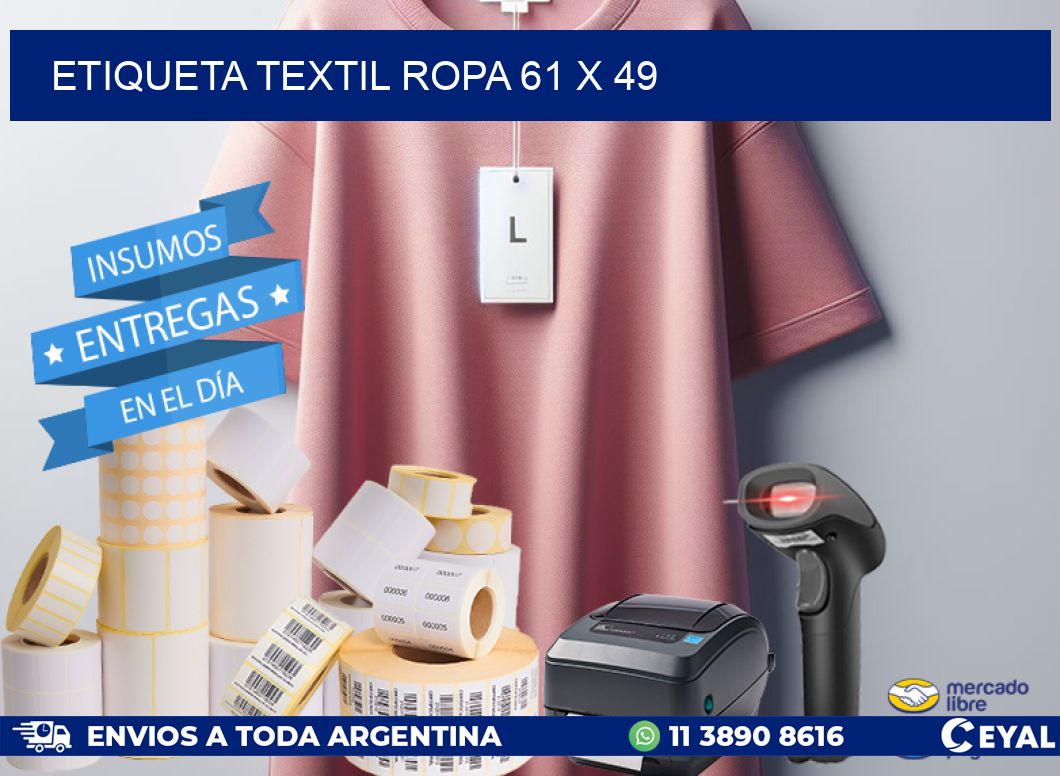 ETIQUETA TEXTIL ROPA 61 x 49