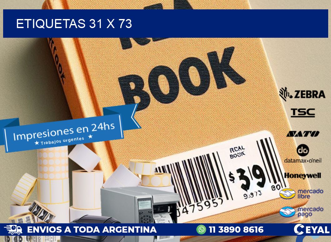 ETIQUETAS 31 x 73