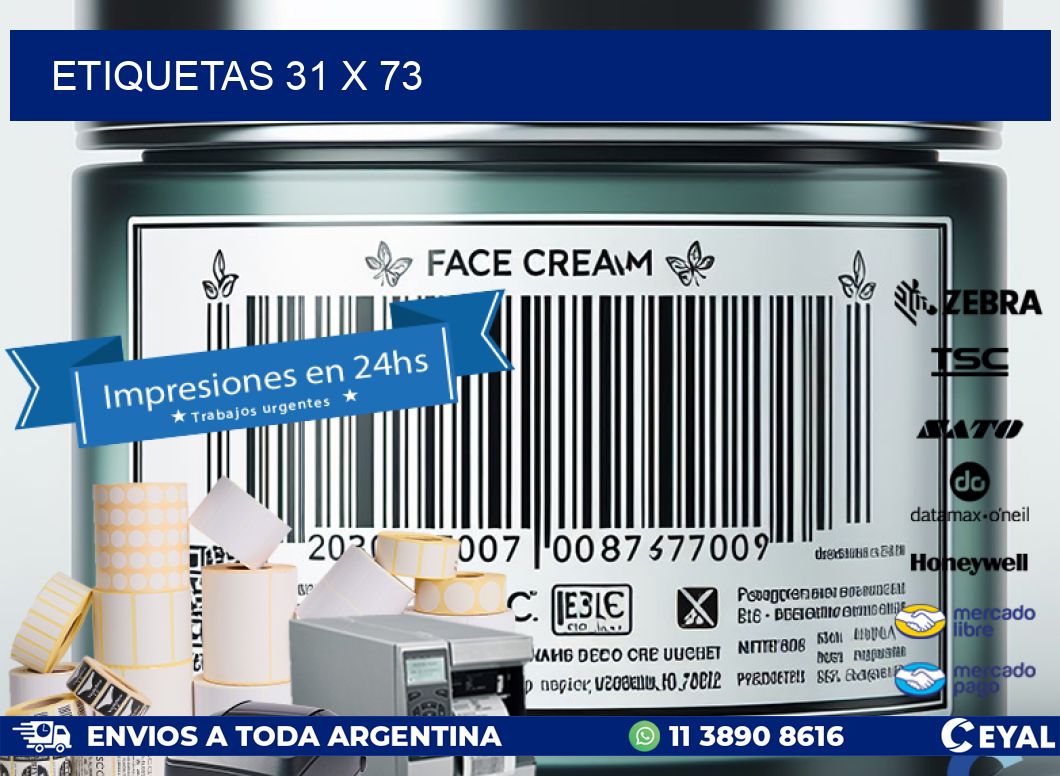 ETIQUETAS 31 x 73