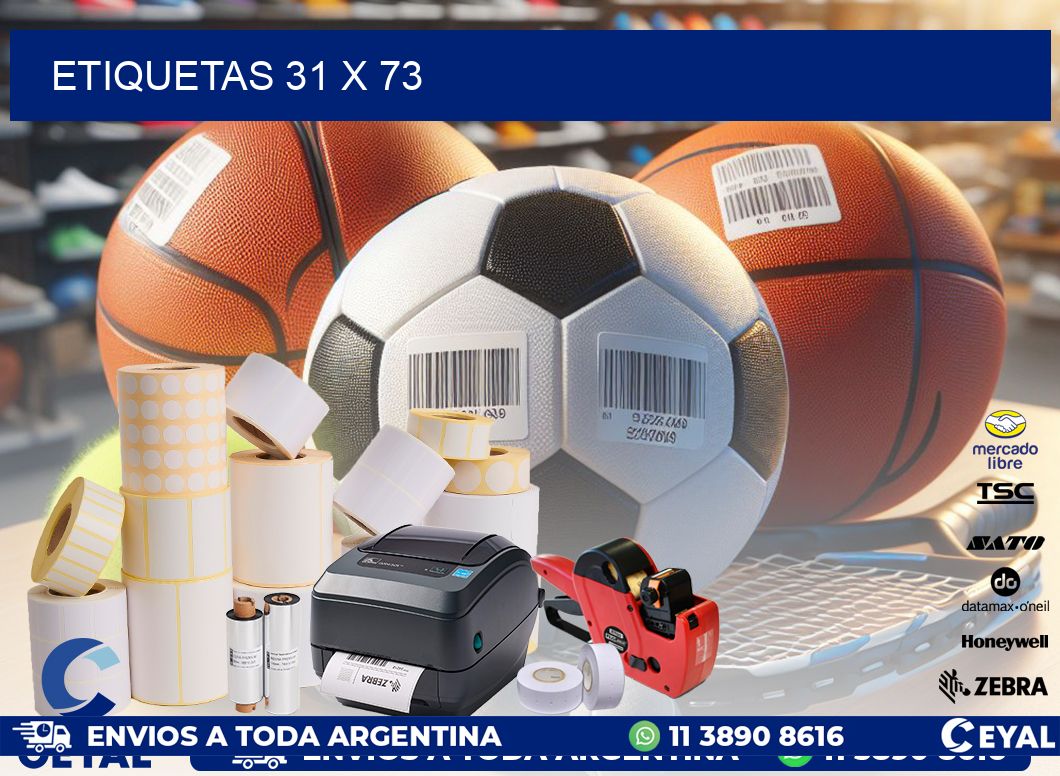 ETIQUETAS 31 x 73