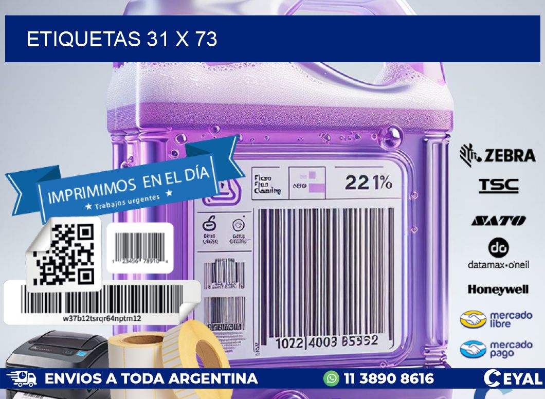 ETIQUETAS 31 x 73