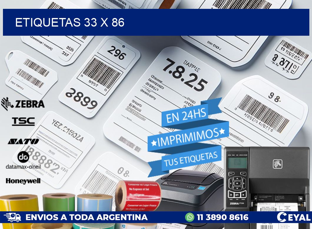 ETIQUETAS 33 x 86