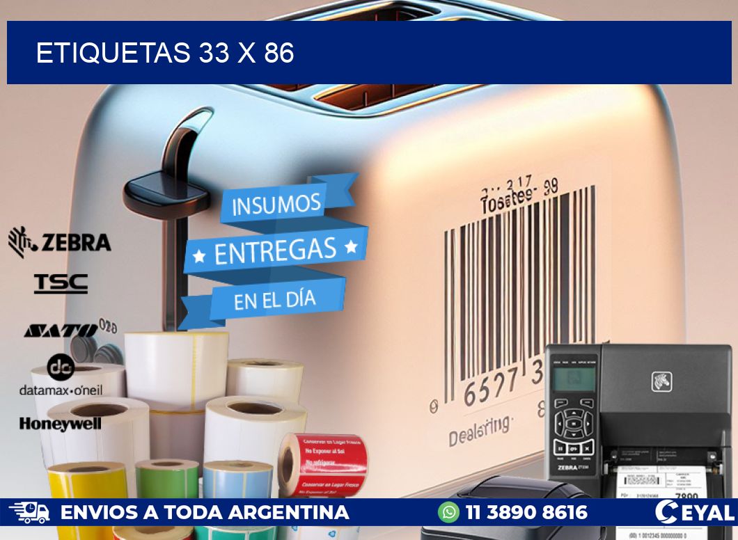 ETIQUETAS 33 x 86
