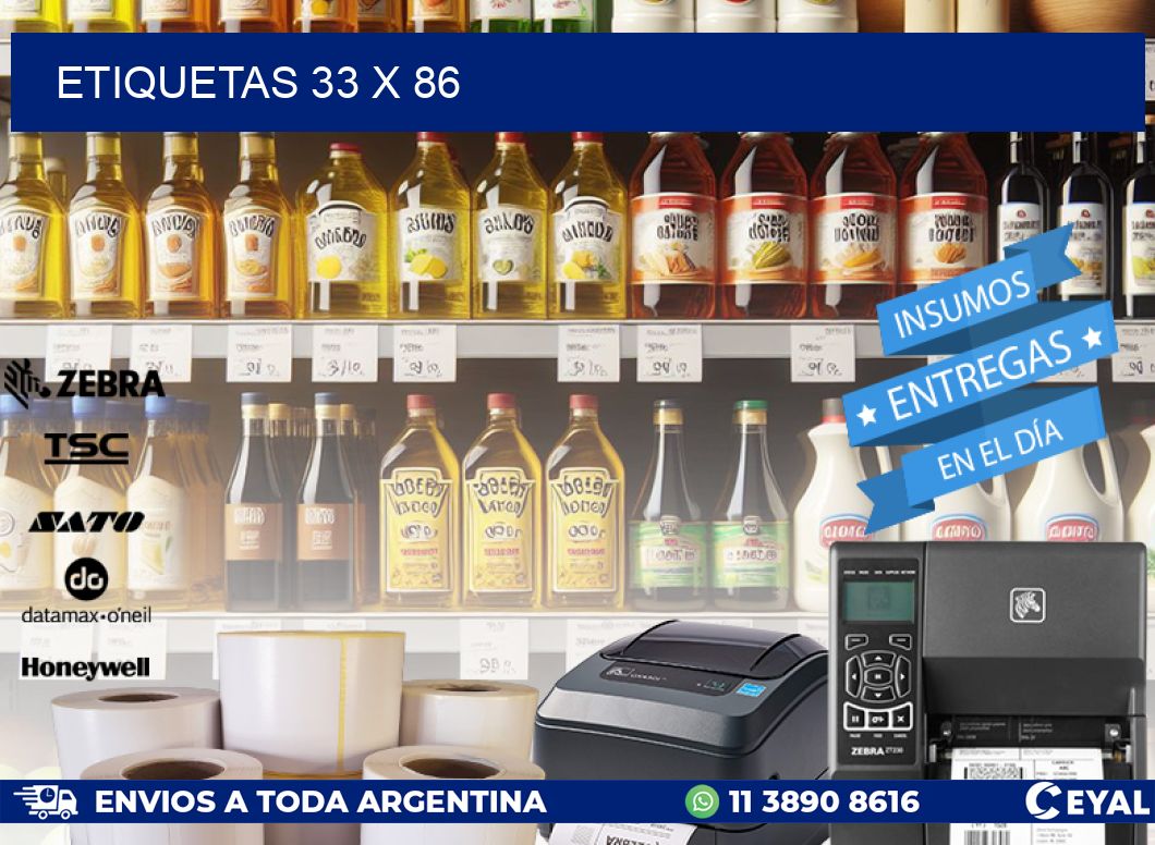 ETIQUETAS 33 x 86