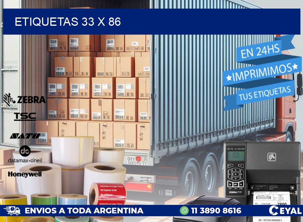 ETIQUETAS 33 x 86