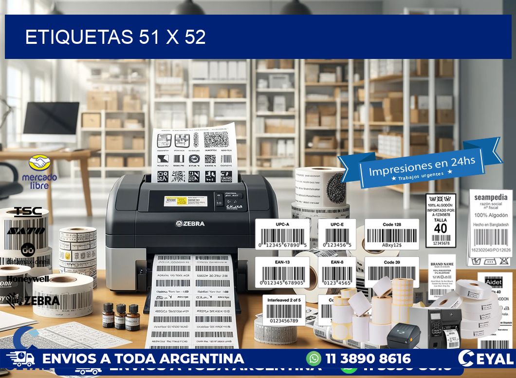 ETIQUETAS 51 x 52