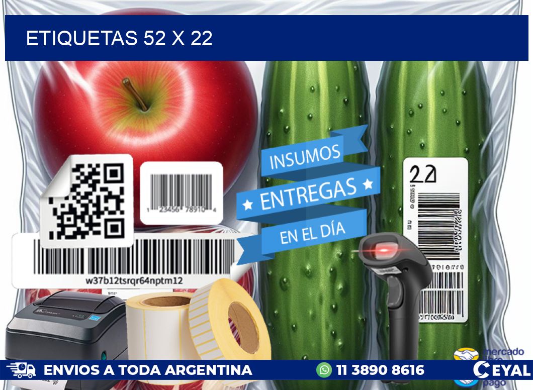 ETIQUETAS 52 x 22