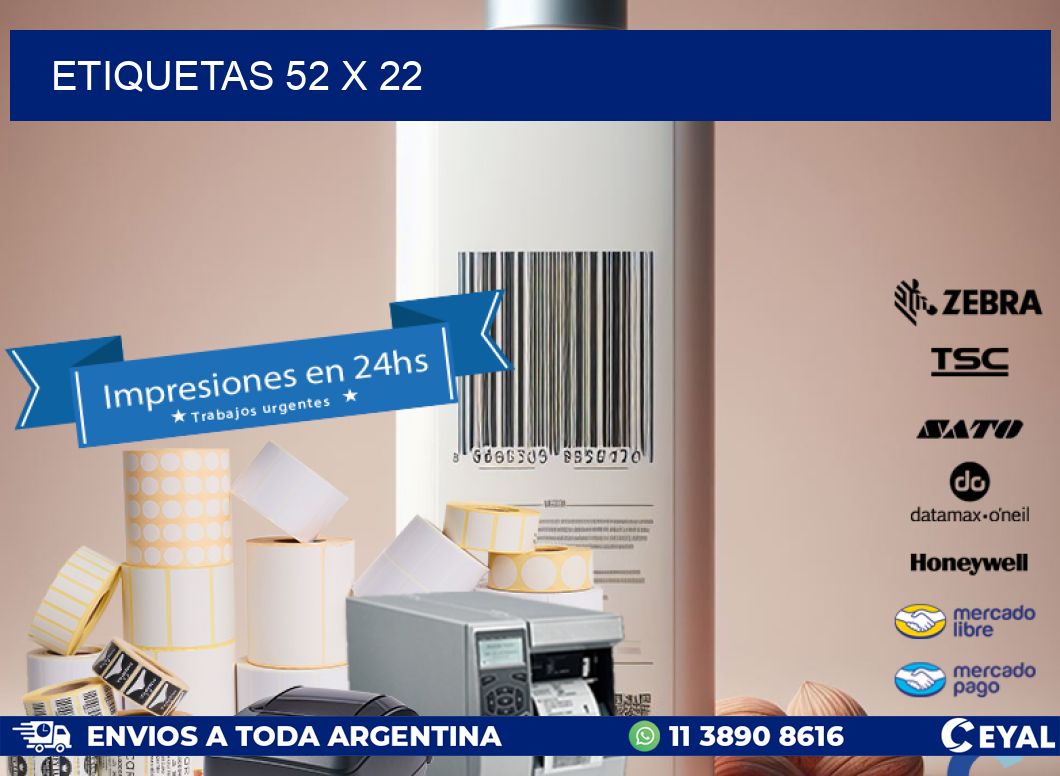 ETIQUETAS 52 x 22